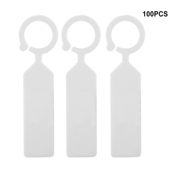 Tebru 100 PCS Plastic Hanging Labels for Plant Tree Nursery Seedling Tags Garden Decor, Hanging Flower Label, Hanging Flower Label Marker