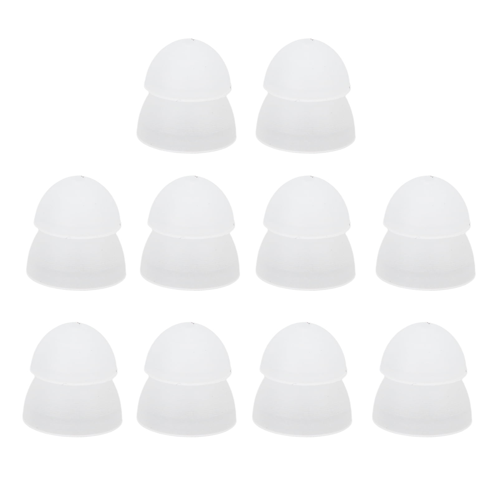 Tebru 10pcs Hearing Aid Domes Soft Silicone 8mm Double Layer Closed