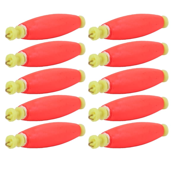Tebru 10pcs/lot EVA Fishing Foam Spring Float Bobber Multi-Purpose Fish Feed Baits Oval Type Fishing Floats
