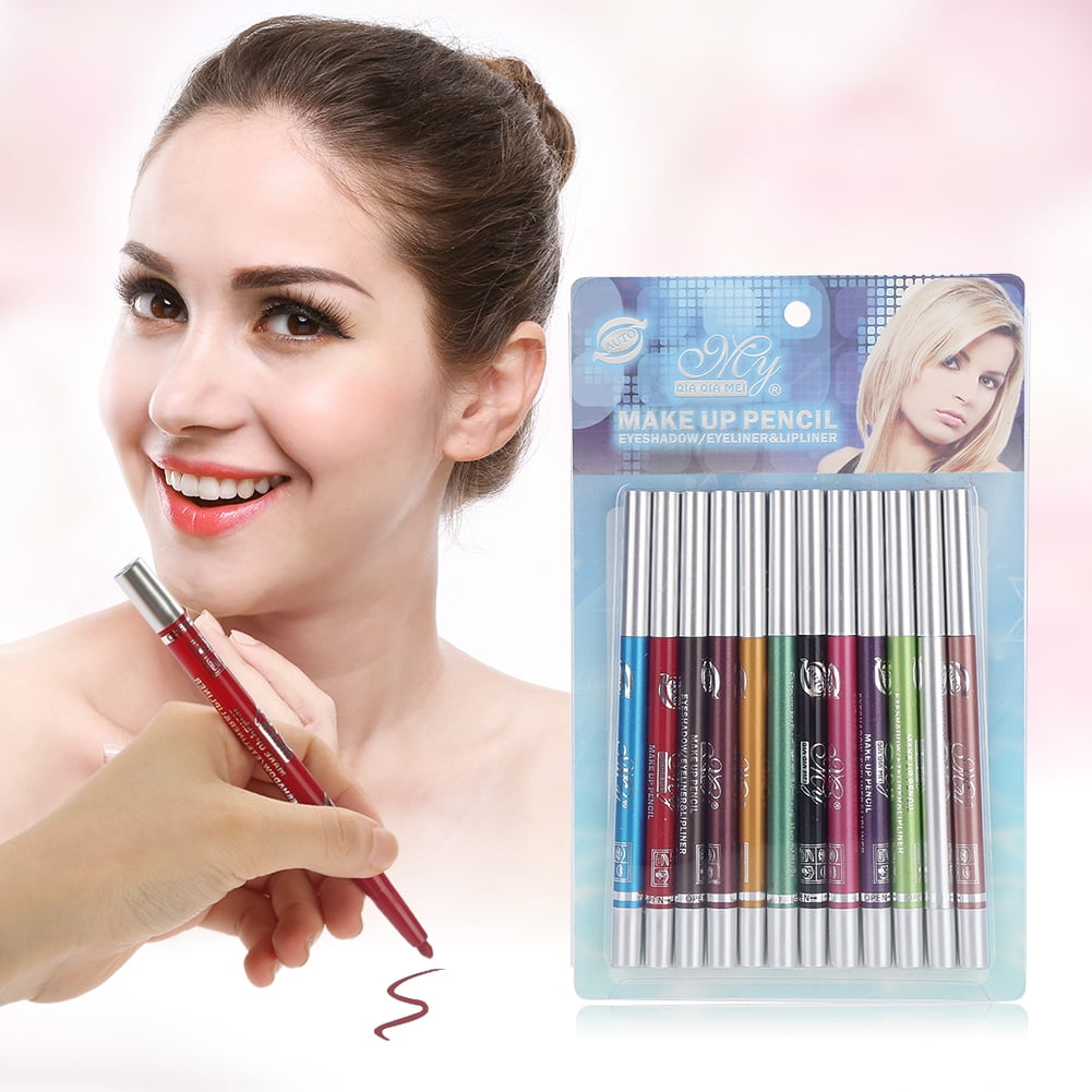Tebru 12 Colors Waterproof Long lasting Eye Shadow Eyeliner Lipliner