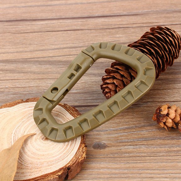 Tebru 1Pc Carabiner Outdoor Camping Climbing Carabiner High Spring Strength Plastic Buckle For Hangers Molle Bag Backpack Keychain