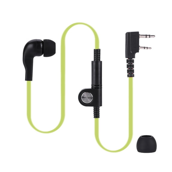 Tebru 2 Colors 2-Pin Earphone PTT Walkie Talkie Headset Flat Cable Earpiece Mic Headphone , Walkie Talkie Earpiece,Headset