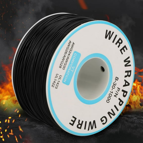 Tebru 200m Electric Circuit Copper Wire 30AWG Anti-High Temperture Cable 0.25mm-Core Z