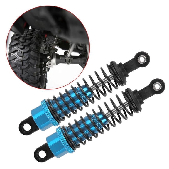 Tebru 2PCS 1/16 Remote Control Car Metal Shock Absorber Damper for 1:16 RC Car 70mm Blue, 1/16 Shock Absorber, RC Shock Absorber