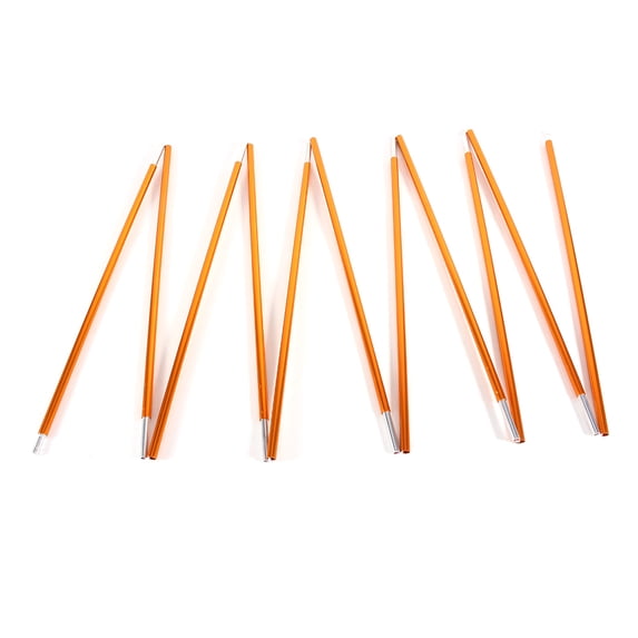 Tebru 2pcs Outdoor Backpacking Aluminium Alloy Tent Pole Support Bar For Hiking Camping, Camping Tent Bar Rod, Awning Frames Kit