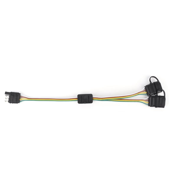 Tebru 4-Pin Trailer Plug Two Split Adapter Socket US Type Wire Connector Accessory for RV Trailers,Trailer Accessory