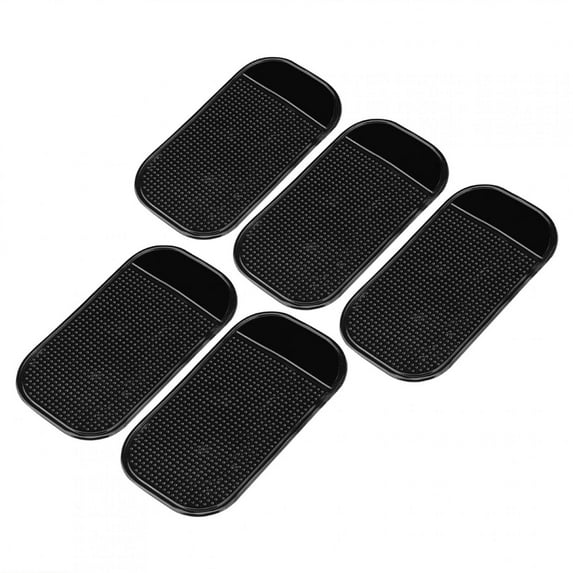 Tebru 5Pcs Car Grip Pad Non-Slip Sticky Anti-Slide Dash Cell Phone Holder Black Mat ,Anti-slip Pad, Anti-Slide Pad