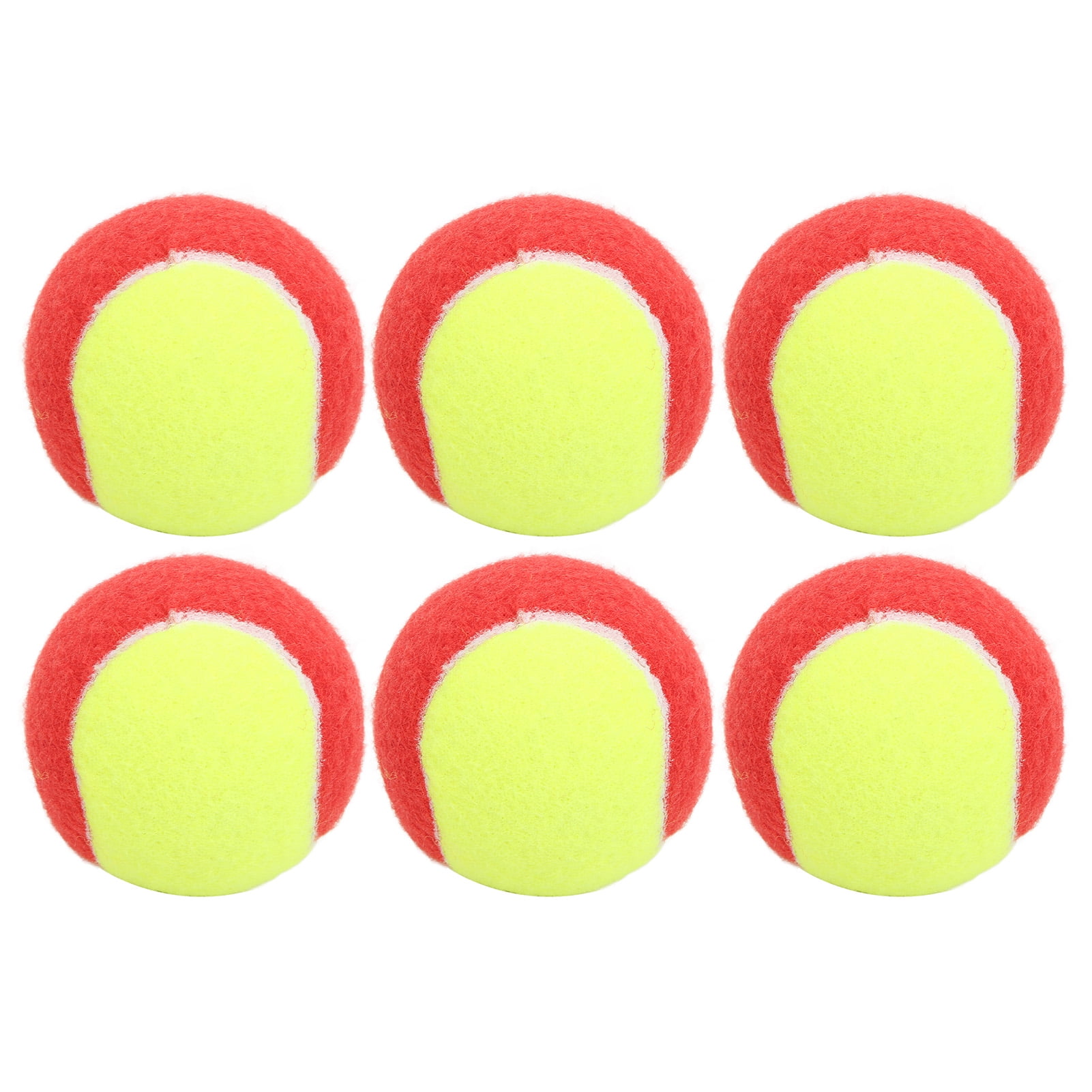 Tebru 6Pcs Kids Tennis Balls Premium Plush Natural Rubber Lightweight Soft Safe Elastic Waterproof Youth Tennis Balls,Youth Tennis Balls,Pressureless Tennis Balls