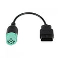thumbnail image 1 of Tebru 9 Pin to 16 Pin OBD2 Truck Diagnostic Scanner Cable Adapter for Cummins Diesel Engine, Diagnostic Scanner Cable, 9 Pin to 16 Pin Cable Adapter, 1 of 8