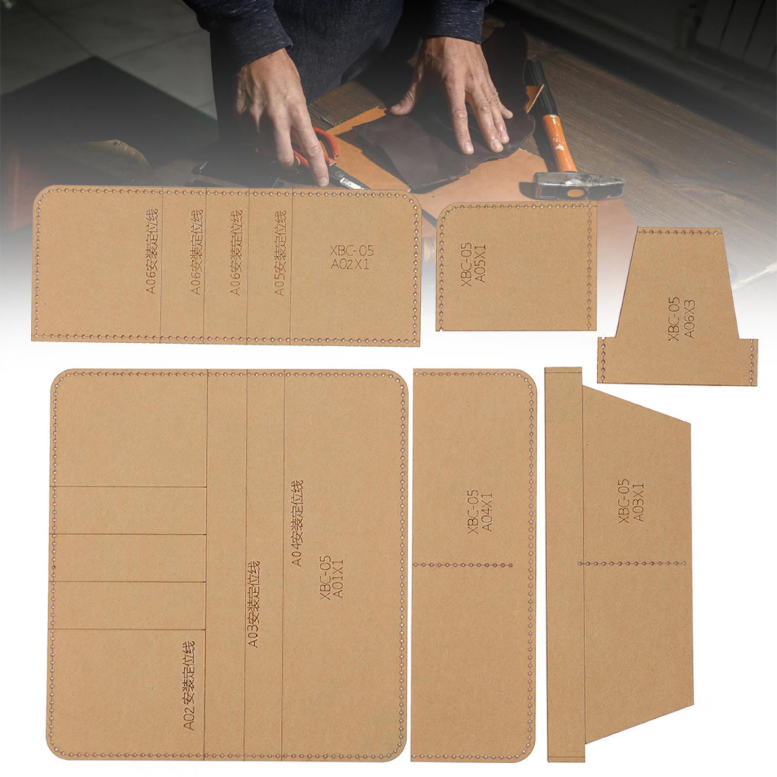 1Set DIY Kraft Paper Template Fashion Short Wallet Card Package