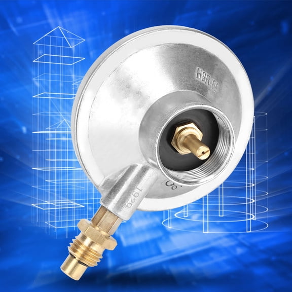 Tebru Adjustable Regulator, Grill Adjustable Regulator ,Zinc Alloy 1 -20UNF Propane Gas Low-Pressure Adjustable Regulator Control Valve BBQ Grill