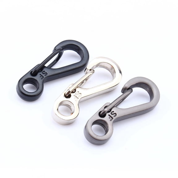 Tebru Alloy Bike Seatpost Clamps,Mini EDC Carabiner Snap Spring Clips Hook Survival Keychain Tool,Alloy Bike Saddle Clamps