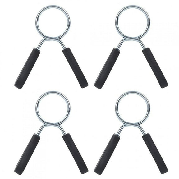 Tebru Barbell Collar Lock,4Pcs Dumbbell Spring Clip Weightlifting Strength Training Lock Clamp Spinlock Barbell Collar Lock