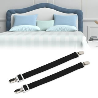4 PCS Bed Sheet Clips Keep Bedsheets in Place - Corner Bands Suspenders for  Flat Or Fitted Sheets - Mattress Sheets Grippers Holders Straps Fits from  Twin to Queen to King 