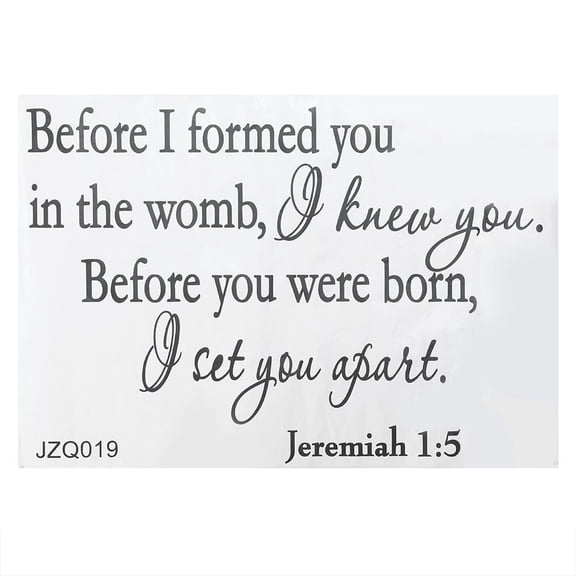 Tebru Bible Verse Wall Decals Christian Quote PVC Wall Art Stickers Religious Decor, Wall Sticker, Sticker of Bible