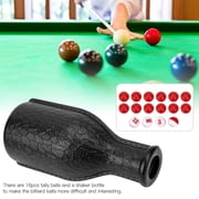 Tebru Billiard Dice Box,Shaker Bottle,Billiard Pool Shaker Bottle with 16 Numbered Tally Balls Pool Dice box Billiard Accessories