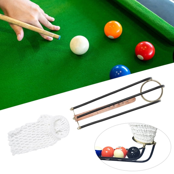 Tebru Billiards Track,6 pcs Billiards Table Pocket Rail Slide Track with Net Bags Snooker Billiard Table Track