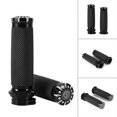 thumbnail image 1 of Tebru Black 1" Motorcycle Handle Bar Hand Grips For Cruiser Chopper, 1 of 8