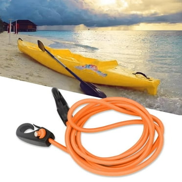 Tebru Boating Paddle Leash, Paddling Safety Leash,189cm Elastic String Boating Kayak Paddle Safety Rod Leash with Carabiner for Paddling