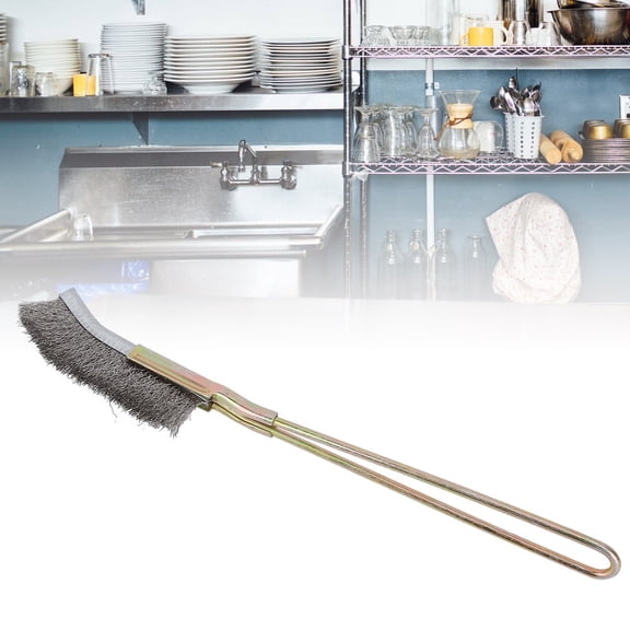 Tebru Bonsai Brush, Garden Cleaning Tool, Curved / Straight Head Steel Soft Bonsai Brush Garden Cleaning Tool