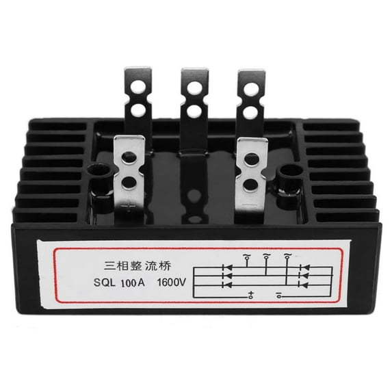 Tebru Bridge Rectifier Diode, SQL100A 1600V Three Phase Diode Bridge Rectifier AC to DC, Diode Bridge