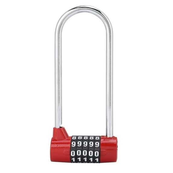 Tebru Cabinet Lock, Zinc Alloy U-shape Combination Digit Password Code Lock Extra Long Cabinet Door Padlock , Password Lock