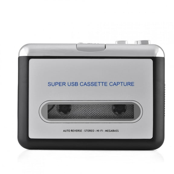 Tebru  Cassette Player,Cassette Tape To WAV MP3 C D Converter Via USB with Earphones Compatible With Laptop and PC