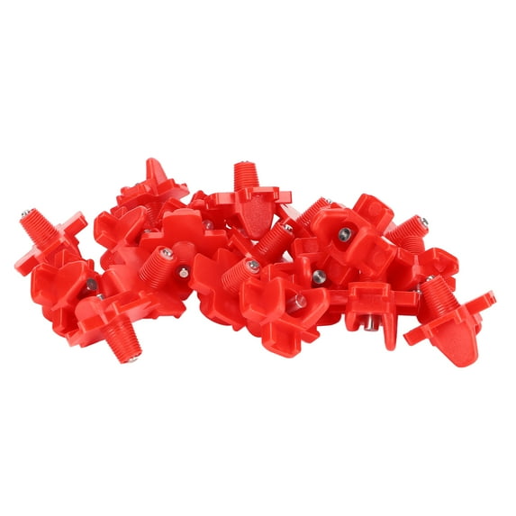 Tebru Chicken Watering Nipples,Poultry Waterer Head,20PCS Chicken Watering Nipples Automatic Poultry Waterer Tap Exterior Mounted For Quails Ducks Geese Birds
