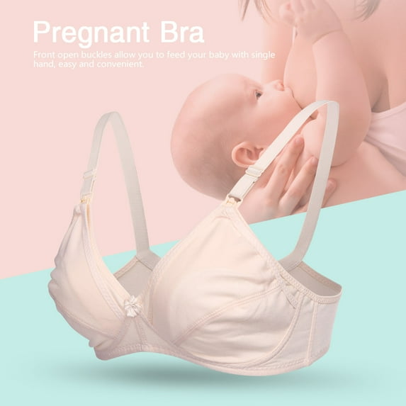 Tebru Cotton Bra, Nursing Bra, Cotton Front Open Maternity Breastfeeding Bra Pregnant Women Nursing Bras