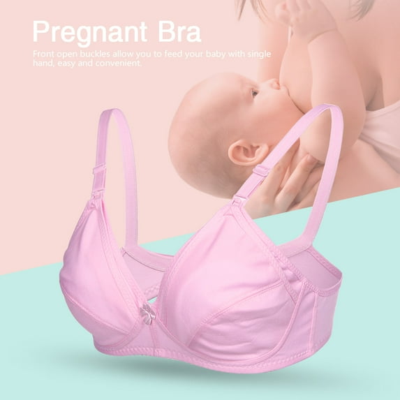 Tebru Cotton Bra, Nursing Bra, Cotton Front Open Maternity Breastfeeding Bra Pregnant Women Nursing Bras