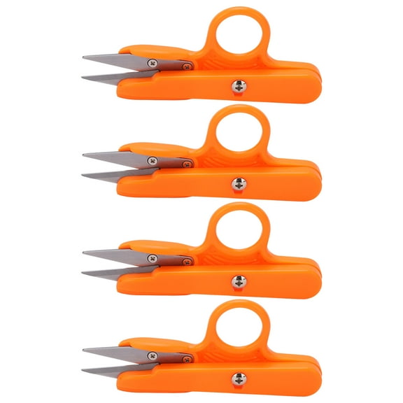 Tebru Crochet Scissors,Sewing Sissors,3pcs Crochet Scissors Incisive Blade Lightweight Portable Orange Color Stainless Steel Mini Scissors For Embroidery