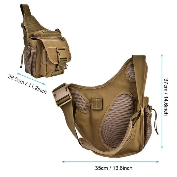 Tebru Durable Men Military Chest Shoulder Bag Pack for Travel Hiking Outdoor Equipment, Chest Bag, Chest Pack