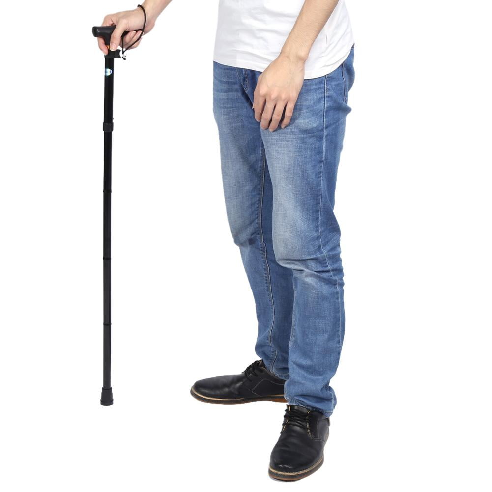 Orthopedic Handle Push Button Height Adjustable Walking Cane - Exquisite Canes