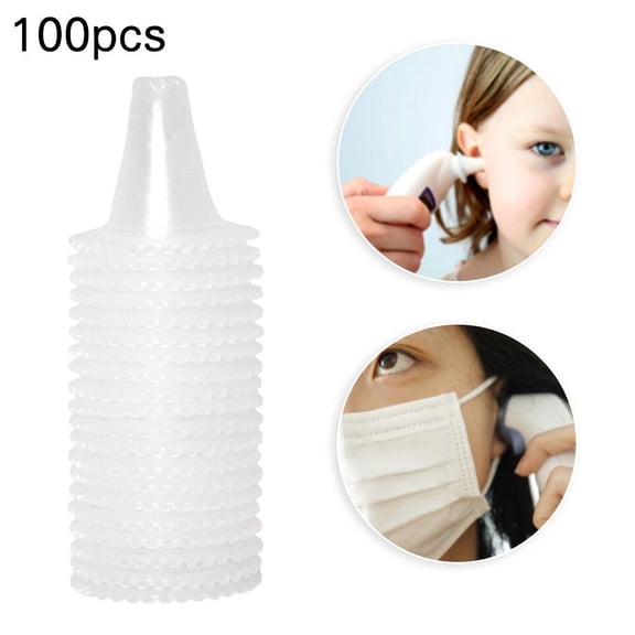 Tebru Ear Thermometer Cover for , Ear Thermometer Protective Cover, 100PCS PP Plastic Ear Thermometer Probe Protective Cover Replacement Accessory for