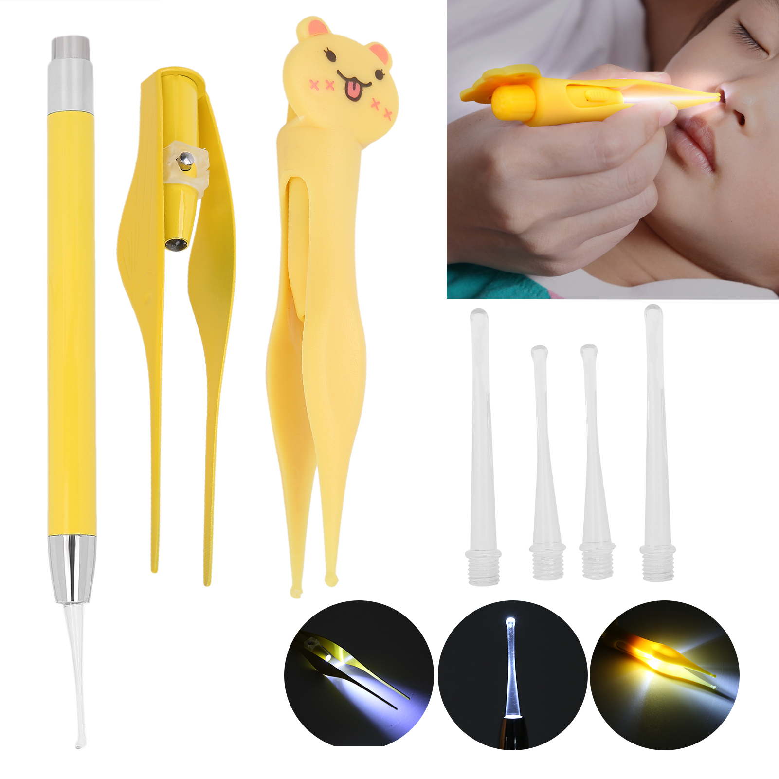 Tebru Ear Wax Cleaning Kit, Luminous Ear Wax Removal Cleaning Kit