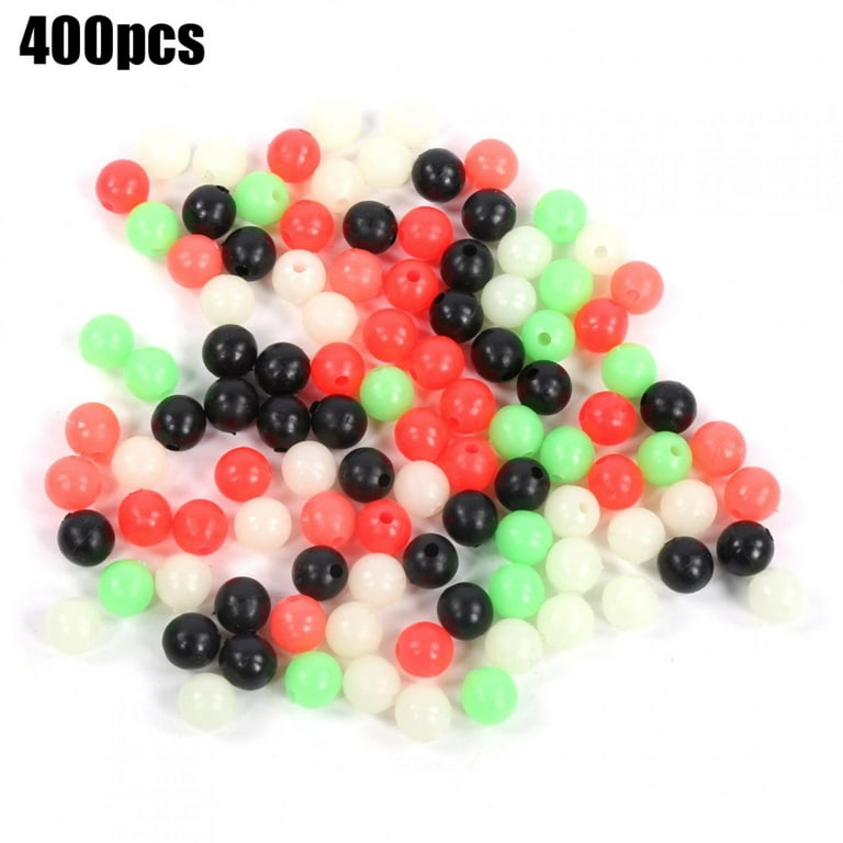 Tebru Fishing Beads,400pcs Rock Fishing Luminous Spacer Beads