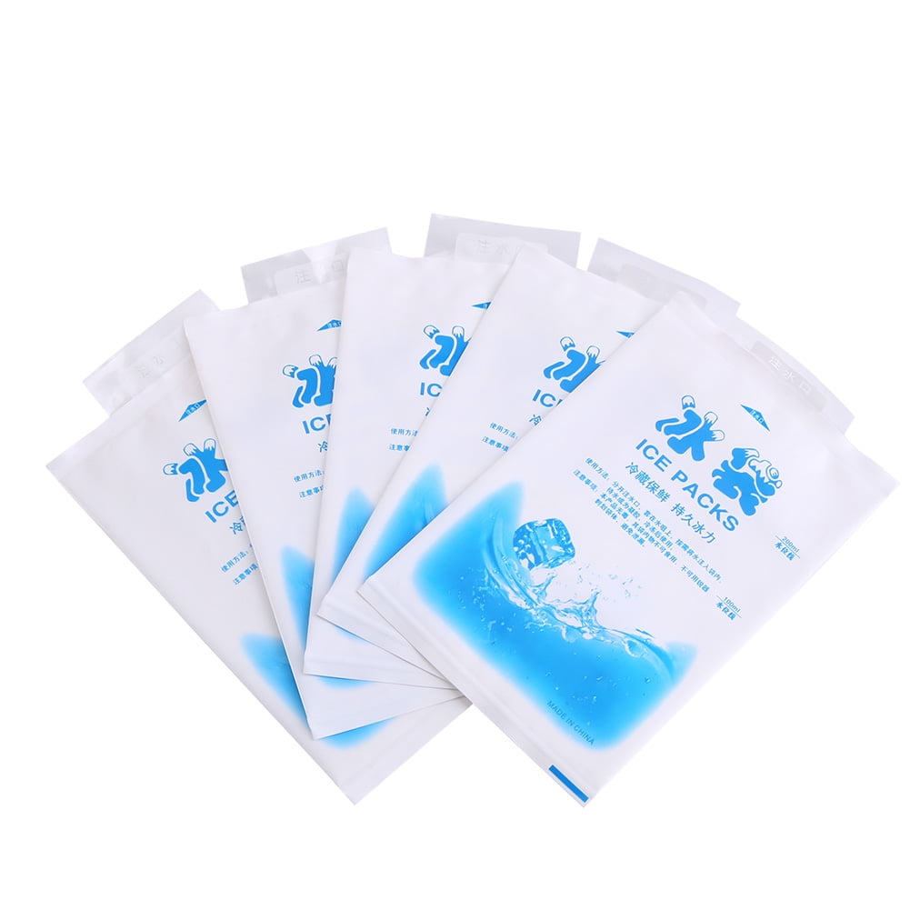 Tebru Freezer Gel Pack, 10pcs Reusable Ice Packs Gel Cooling Bags for Food Vegetable Wine Medical Industrial Use, Ice Bag