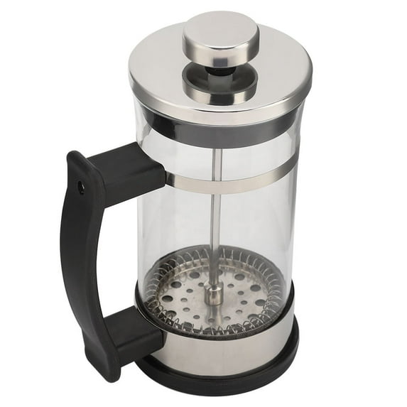 Tebru French Press Coffee Pot,Stainless Steel Glass Coffee Pot French Press Filter Pot Household Tea Maker, Coffee Maker