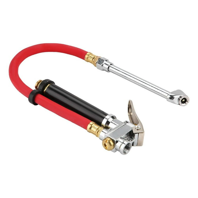 Air Tire Pressure Fill Inflator with Gauge Dual Chuck Compressor Hose Air Tire Pressure Fill Inflator with Gauge Dual Chuck Compressor Hose