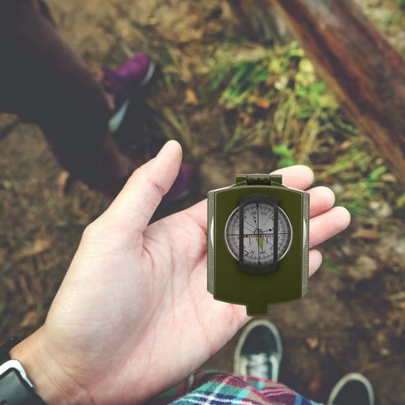 Tebru High Lensatic Prismatic Multi-function Compass, Outdoor Portable Copper Compass For Hiking Camping Hunting Boating