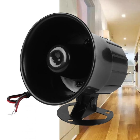 Tebru Horn Alarm,110dB DC 12V Wire Loud Horn Alarm Siren Speaker Burglar Alarm System for Outdoor Security,Alarm Siren Speaker
