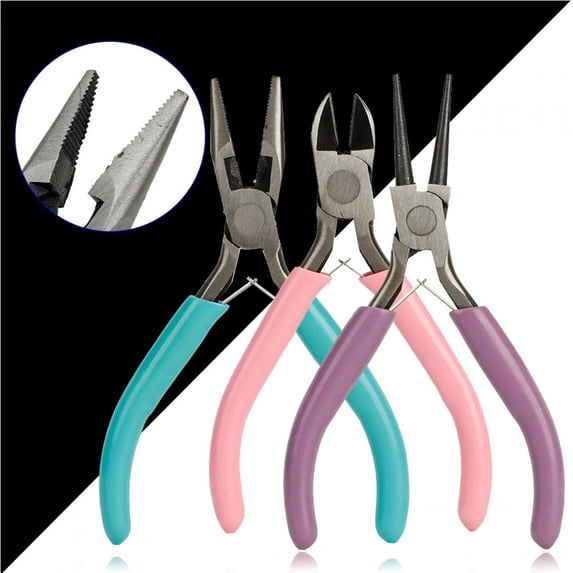 Tebru Jewelry Craft Making Pliers Tool Side Cut / Needle Nose Beading Pliers