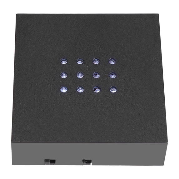 Tebru LED Crystal Display, Display Stand,12LED White Light Display Stand Base Holder for Crystal / Glass Art