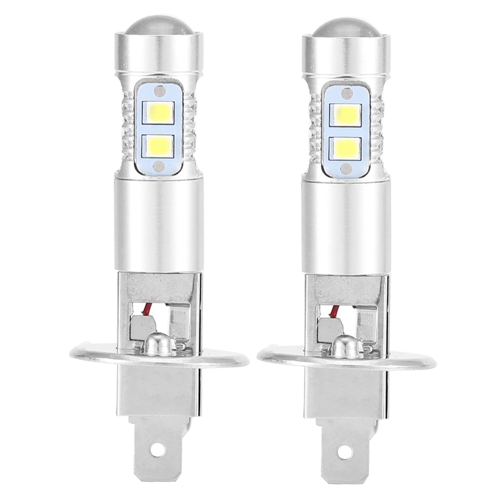 Tebru LED Headlight, Headlight, 2x H1 6000K Super White 100W LED Headlight Bulbs Kit Fog Driving Light