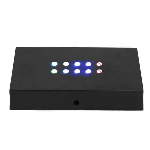 Tebru LED Light Lamp Display Stand Crystal Glass Art Base Holder US Plug 100-240V, Lamp Display Stand, LED Light Stand Base