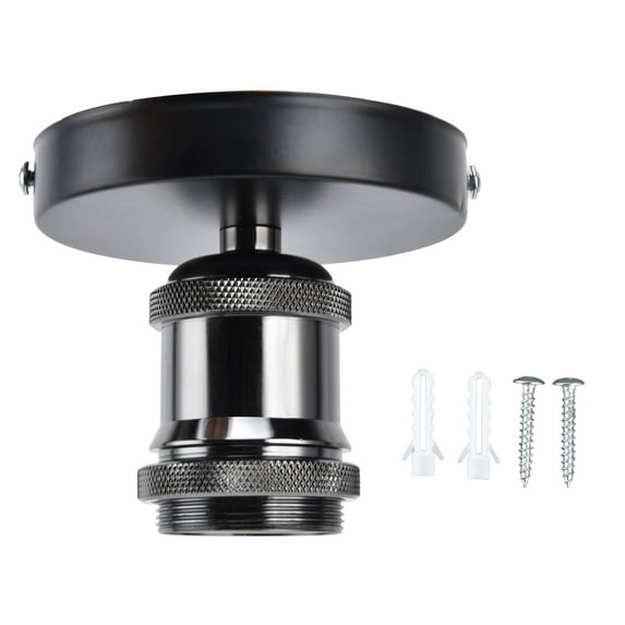 Tebru Lamp Holder,E26 E27 Vintage Light Socket,Vintage E26 E27 Lamp Socket Ceiling Lamp Holder With Accessories For Kitchen Bedroom Living Room 100‑240V