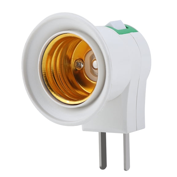 Tebru Lamp Socket, Wall Plug E27 Bulb Lamp Socket Mount Holder Adapter with Switch Control, Bulb Socket