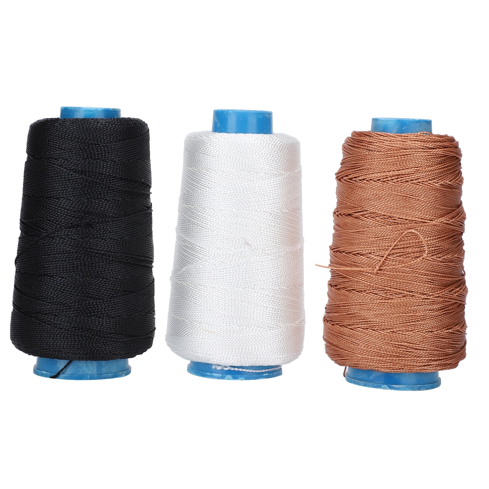 Mandala Crafts Bonded Nylon Thread for Sewing Leather, Upholstery, Jeans and Weaving Hair; Heavy-Duty (t270 #277 840d/3, White)