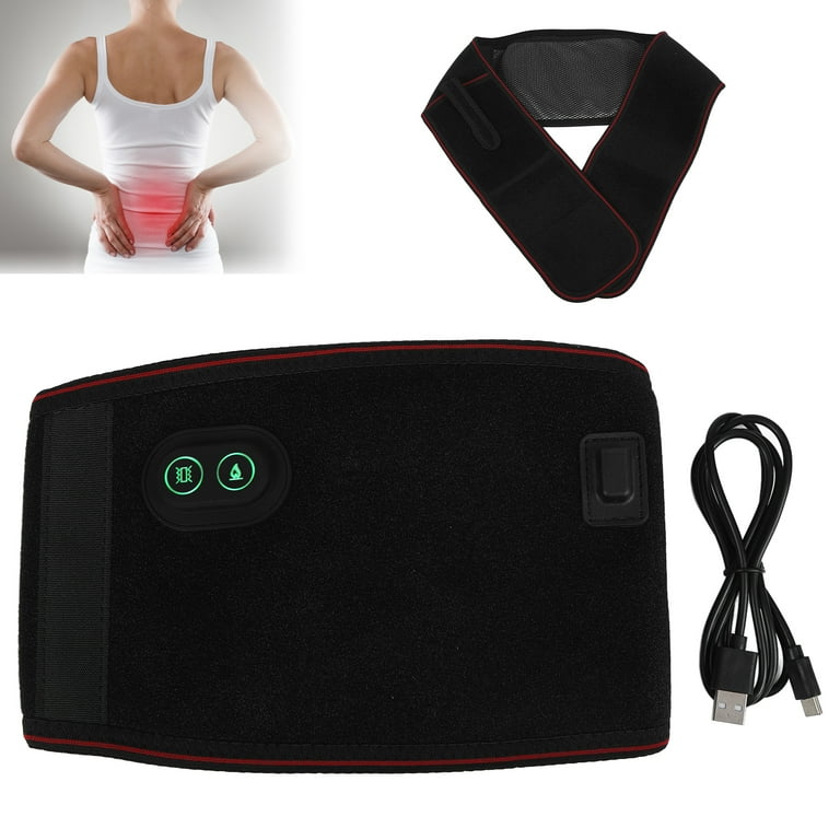 Tebru Lower Back Massage Belt Heating Back Massage Pad Heating