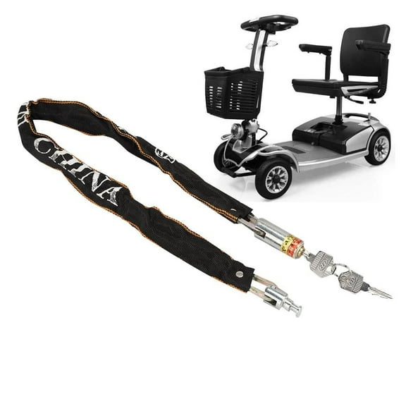 Tebru Mobility Scooter Lock,Anti-Theft Motorcycle Mobility Scooter Chain Lock Bike  Wheelchair Lock,Chain Lock